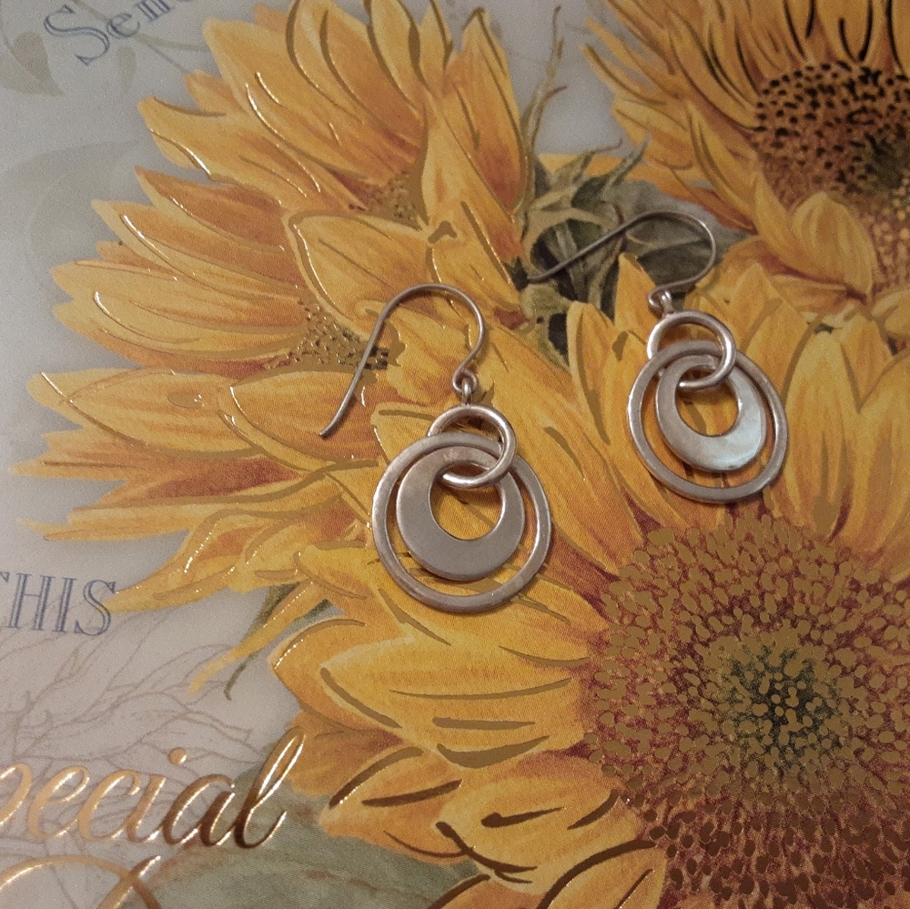 Vintage 925 Solid Sterling Triple Ring French Wir… - image 7